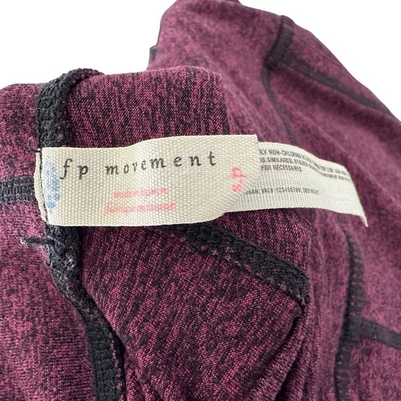 Free People Movement Women Infinity Cutout Crop Leggings Sz Small Heathered Pink - Picture 5 of 9